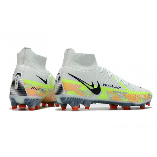 Kopačky Nike Phantom GT Elite Dynamic Fit FG High-top Bílý Zelená Černá