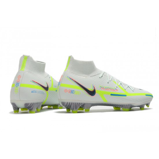 Kopačky Nike Phantom GT Elite Dynamic Fit FG High-top Bílý Zelená