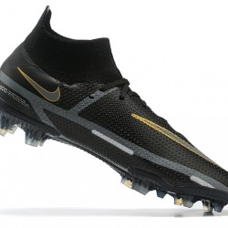 Kopačky Nike Phantom GT2 Dynamic Fit Elite FG Černá Zlato Bílý High-top