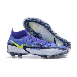 Kopačky Nike Phantom GT2 Dynamic Fit Elite FG Modrý Žlutý Bílý High-top