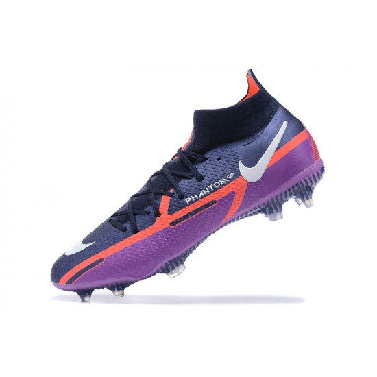 Kopačky Nike Phantom GT2 Dynamic Fit Elite FG Nachový Oranžovýý Černá Bílý High-top