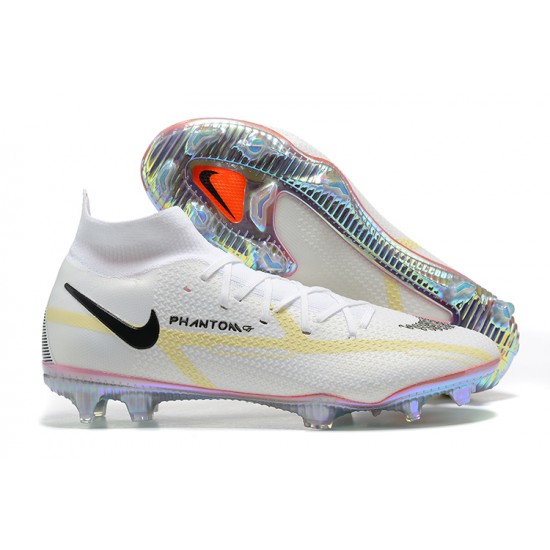 Kopačky Nike Phantom GT2 Dynamic Fit Elite FG Bílý Černá Šedá Žlutý Modrý High-top