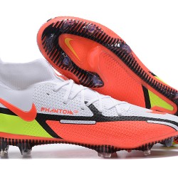 Kopačky Nike Phantom GT2 Elite DF FG Bílý Oranžovýý Žlutý Černá High-top