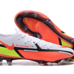 Kopačky Nike Phantom GT2 Elite FG Bílý Oranžovýý Žlutý Černá Low-top