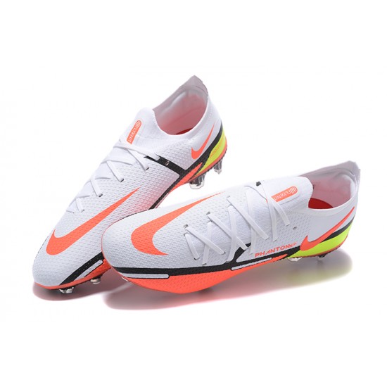 Kopačky Nike Phantom GT2 Elite FG Bílý Oranžovýý Žlutý Černá Low-top