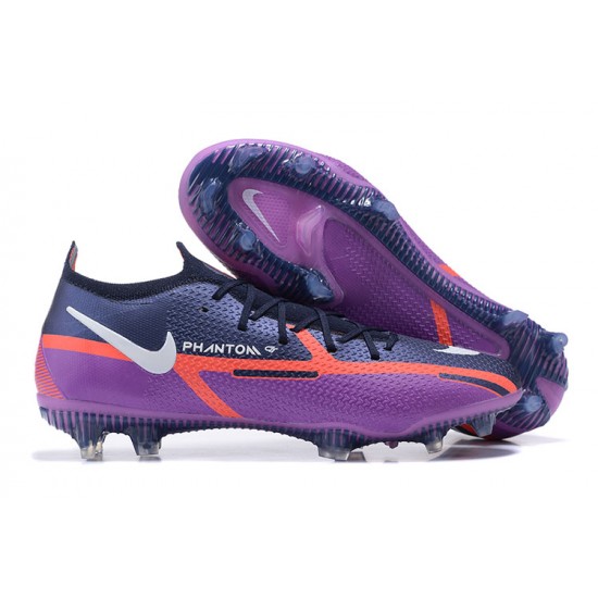 Kopačky Nike Phantom GT2 Elite FG Bílý Oranžovýý Žlutý Černá Nachový Low-top