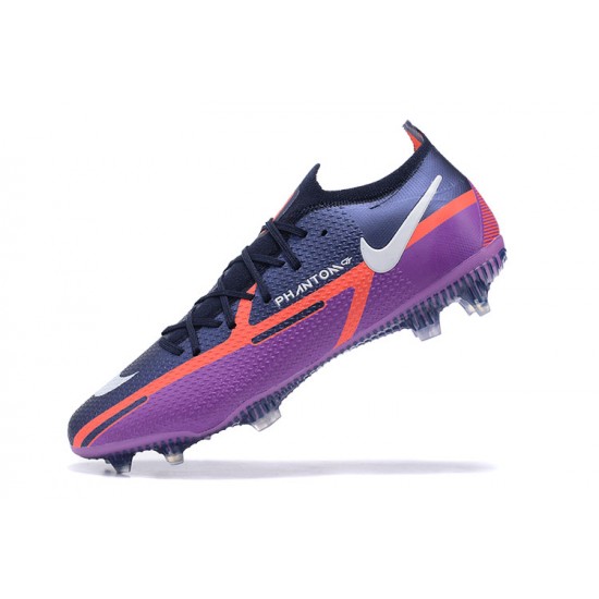 Kopačky Nike Phantom GT2 Elite FG Bílý Oranžovýý Žlutý Černá Nachový Low-top