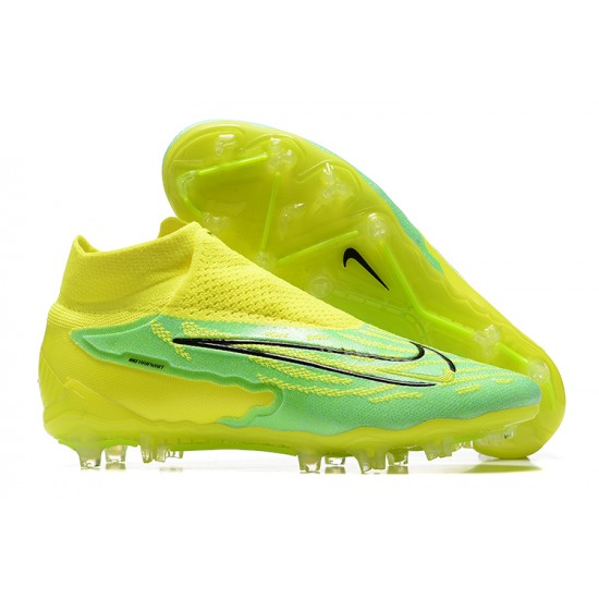 Kopačky Nike Phantom GX Elite FG Černá LightŽlutý Zelená High-top