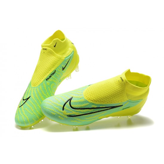 Kopačky Nike Phantom GX Elite FG Černá LightŽlutý Zelená High-top