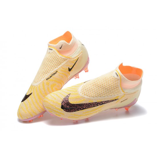 Kopačky Nike Phantom GX Elite FG Černá LightŽlutý Růžový High-top