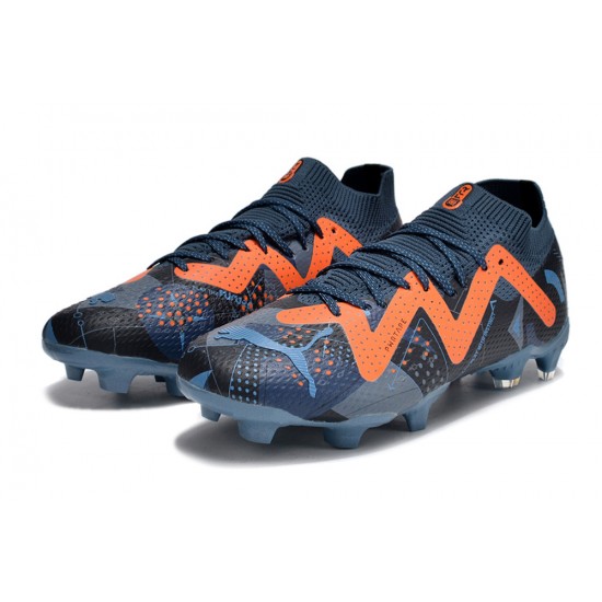 Kopačky Puma Future Ultimate FG Low-Top Dark Modrý Oranžovýý For