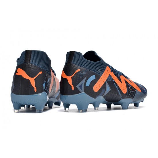 Kopačky Puma Future Ultimate FG Low-Top Dark Modrý Oranžovýý For