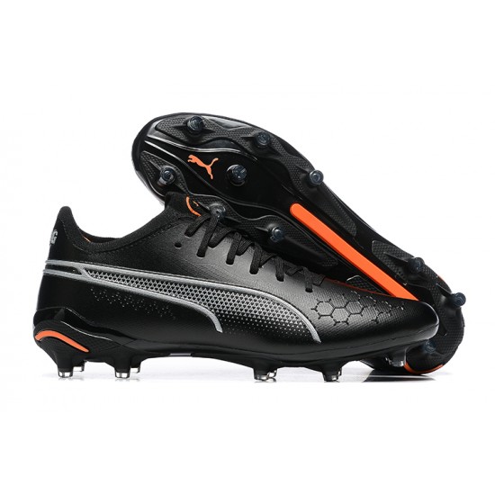 Kopačky Puma King Ultimate Icon MG Černá Oranžovýý Bílý Low-top