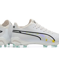 Kopačky Puma King Ultimate Icon MG Low-Top Bílý Černá Růžový