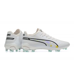 Kopačky Puma King Ultimate Icon MG Low-Top Bílý Černá Růžový