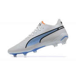 Kopačky Puma King Ultimate Icon MG Low-Top Bílý Modrý