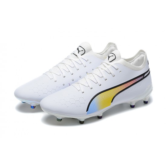 Kopačky Puma King Ultimate Icon MG Low-Top Bílý Multi