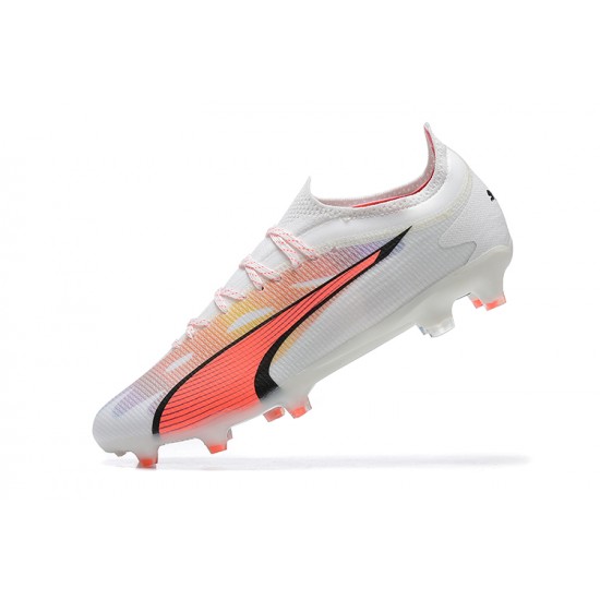 Kopačky Puma King Ultimate Icon MG Bílý Oranžovýý Černá Žlutý Low-top