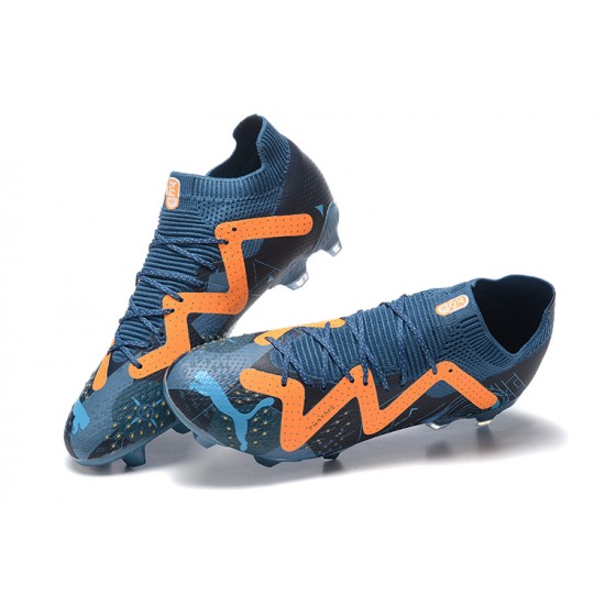 Kopačky Puma Ultra Ultimate FG Modrý Oranžovýý Černá Low-top