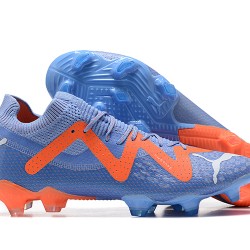 Kopačky Puma Ultra Ultimate FG Modrý Oranžovýý Bílý Low-top