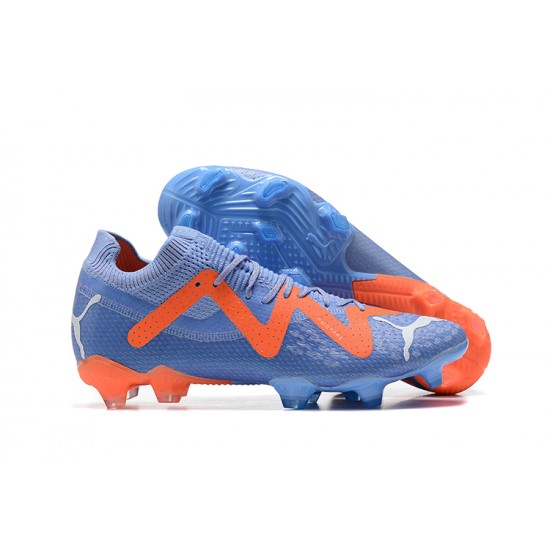 Kopačky Puma Ultra Ultimate FG Modrý Oranžovýý Bílý Low-top