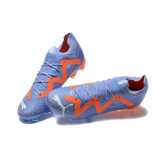 Kopačky Puma Ultra Ultimate FG Modrý Oranžovýý Bílý Low-top