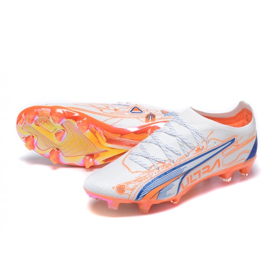 Kopačky Puma Ultra Ultimate FG Low-Top Modrý Bílý Oranžovýý