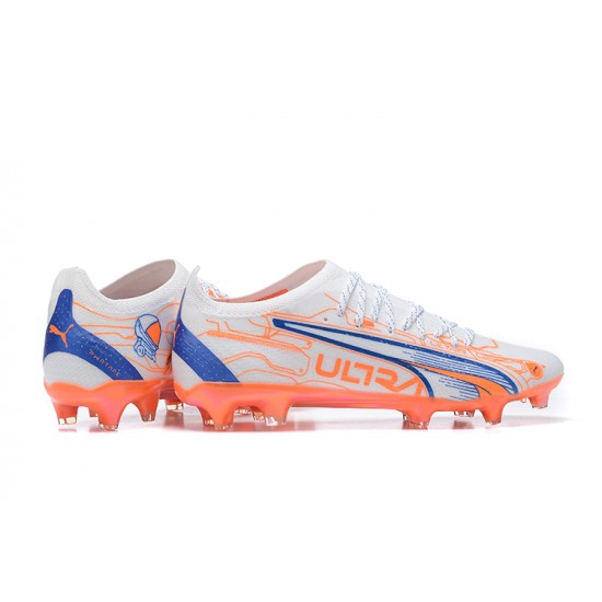 Kopačky Puma Ultra Ultimate FG Low-Top Modrý Bílý Oranžovýý