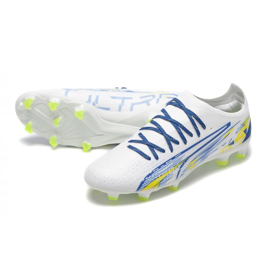 Kopačky Puma Ultra Ultimate FG Low-Top Modrý Bílý Žlutý