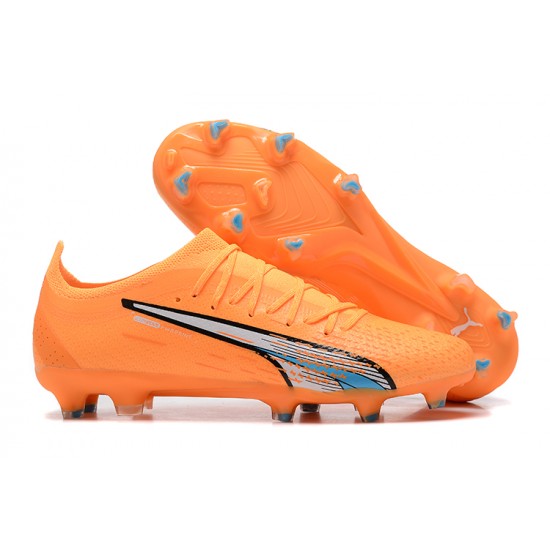 Kopačky Puma Ultra Ultimate FG Low-Top Oranžovýý Modrý